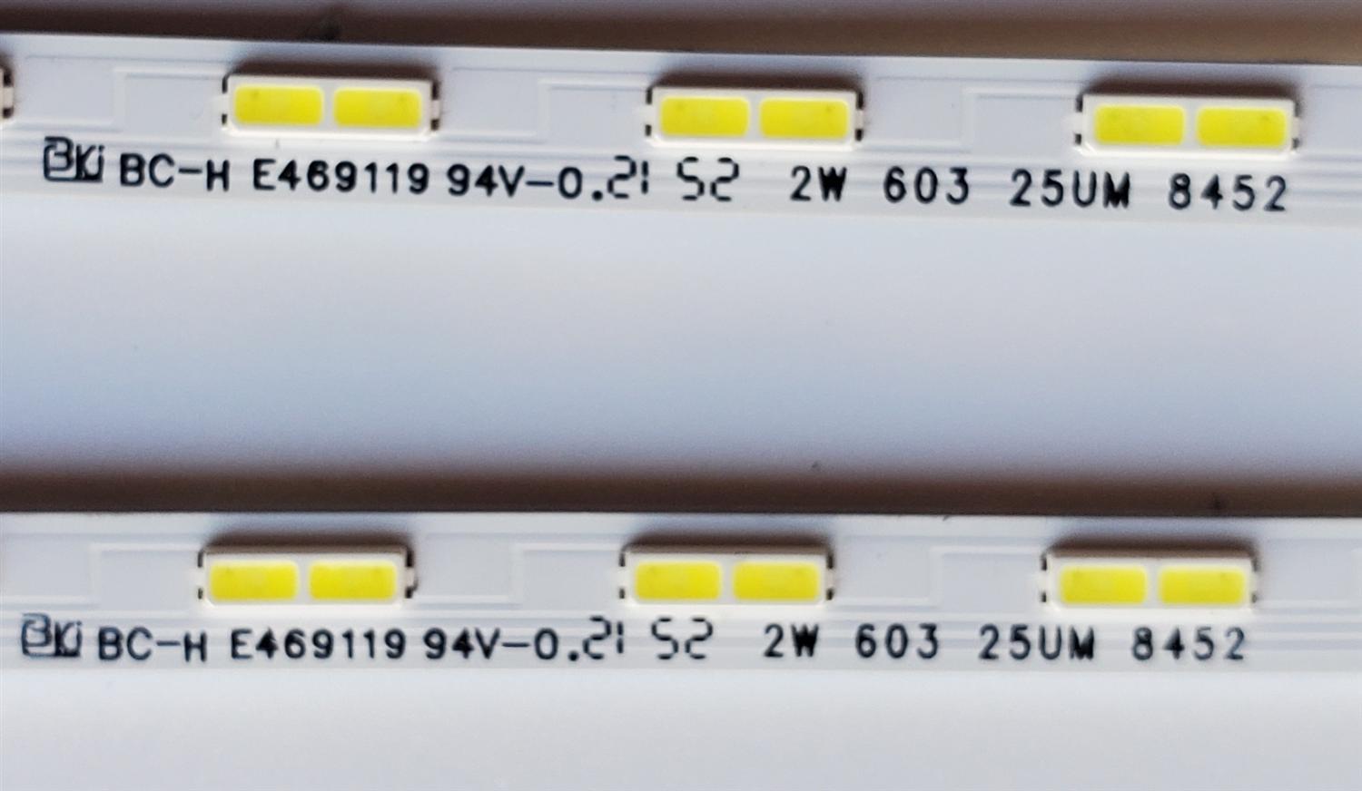 KIT DE LED'S  PARA TV SAMSUNG ((2 PIEZAS)) NUMERO DE PARTE BN96-52597A / 52597A / AU8K/9K_STC500AF7_7020_2IN1_40LEDs_REV1.0_201020 / PANEL CY-SA050HGAV4H / MODELOS HG50AU800NFXZA / UN50AU8000FXZA   - Imagen 3
